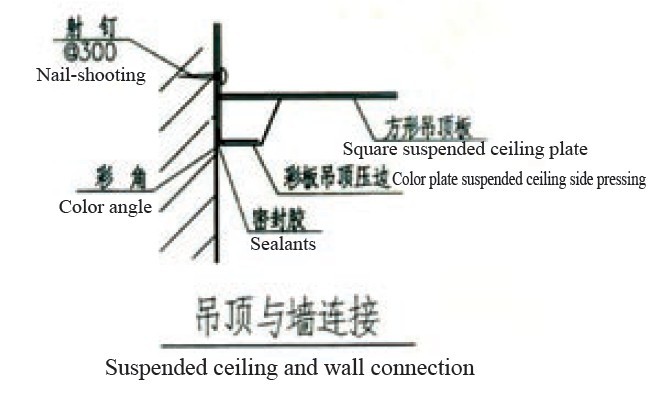 彩色钢板块型吊顶板(幕墙板) 图解